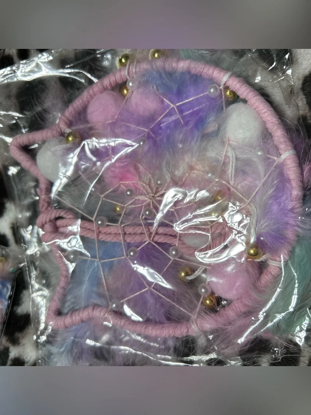 3 PC Cat, Star, Moon Dreamcatchers - Pastel Rainbow